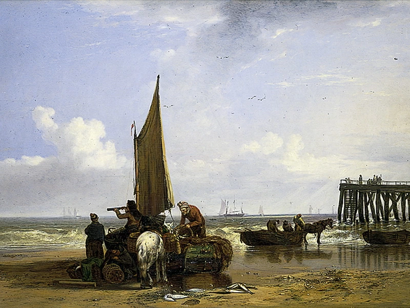 1797-Joseph Stannard - Spiaggia e molo di Yarmouth (1828), Collezioni dei musei di Norfolk